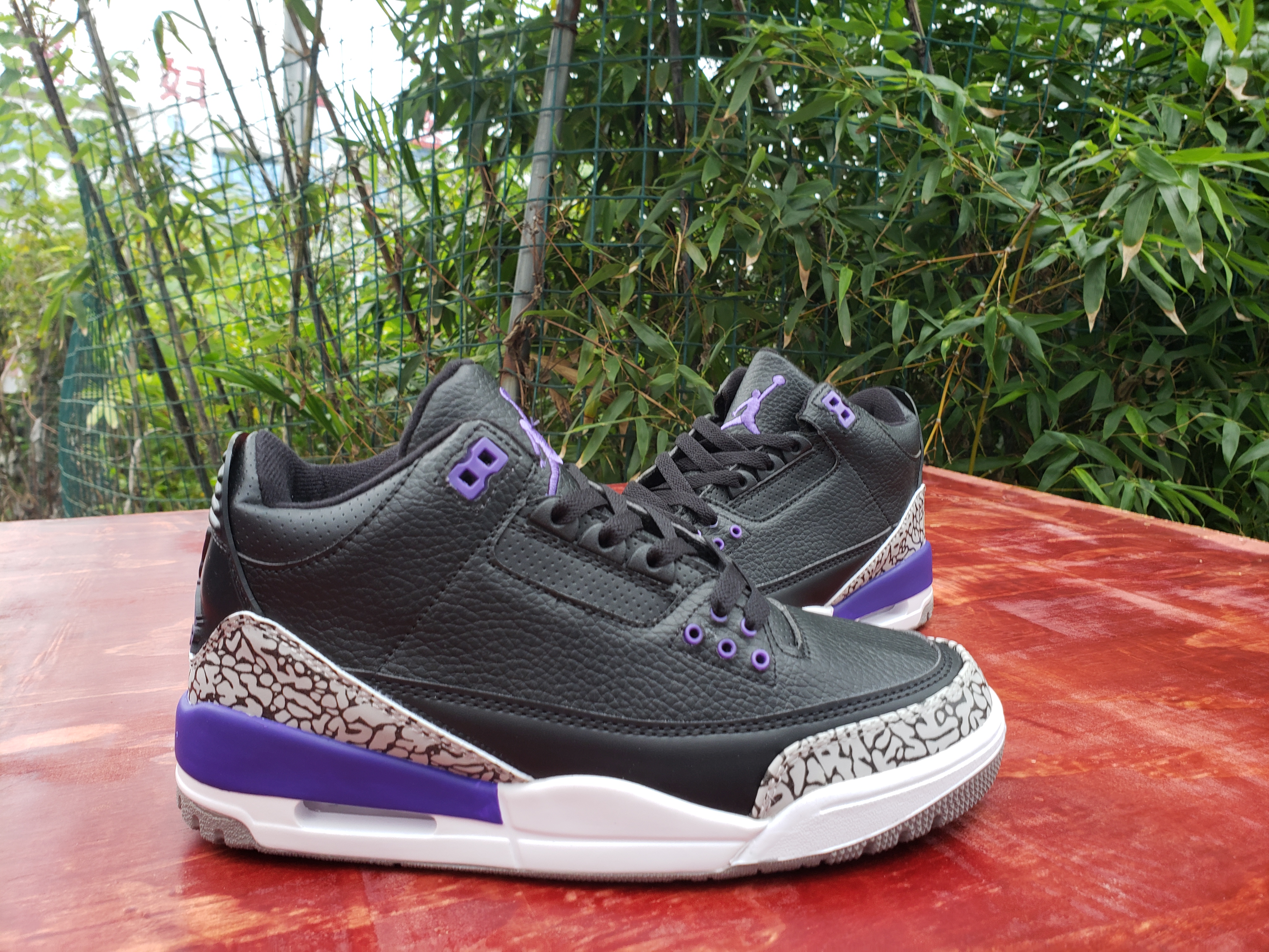 2020 Air Jordan 3 Retro Black Purple Shoes